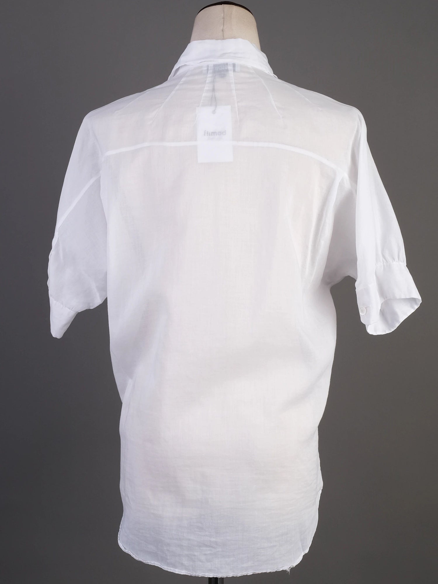 Excellent Moschino White Cotton Shirt Size M with Classic Collar