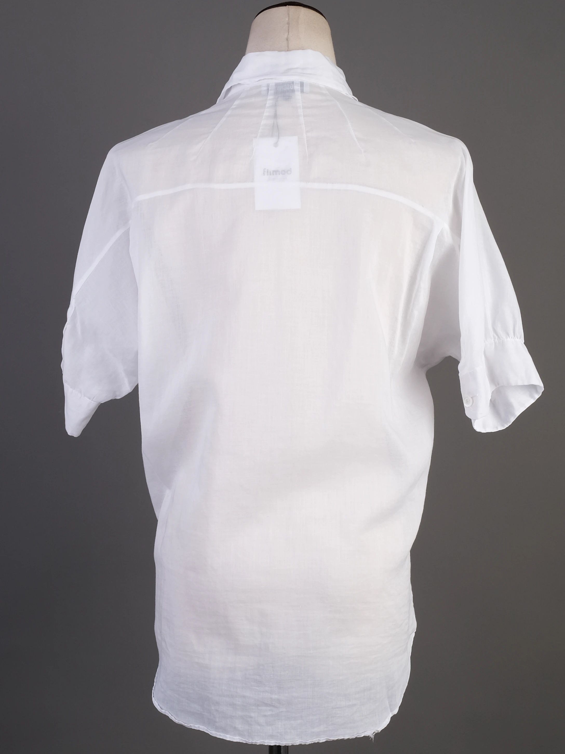 Excellent Moschino White Cotton Shirt Size M with Classic Collar