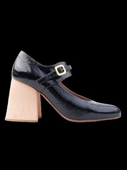 Excellent Marni Black Leather Mary Jane Pumps Size 38