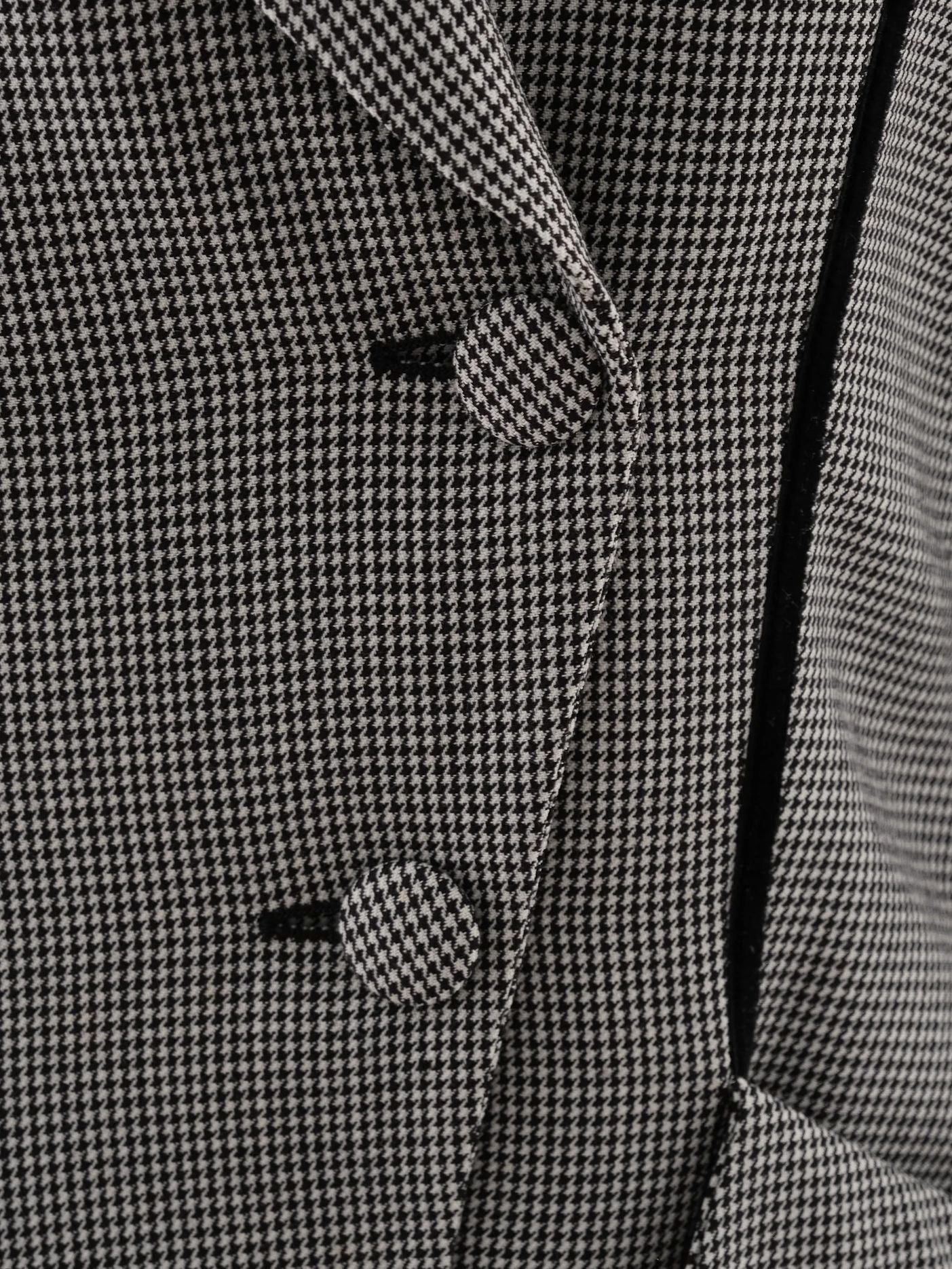 Excellent Gray Houndstooth Wool Blazer with Lace Detail Size S