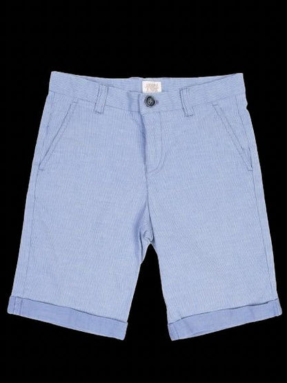 Excellent Armani Junior Blue Cotton Striped Shorts Size 10 for Kids