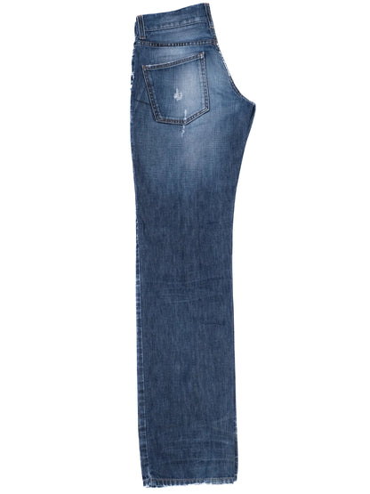 Excellent Dolce Gabbana Blue Distressed Jeans Size XS Men