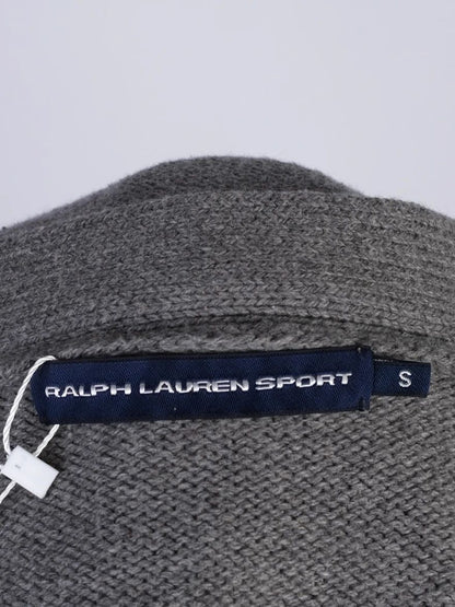 Excellent Ralph Lauren Gray V-Neck Sweater Women Cotton Size M