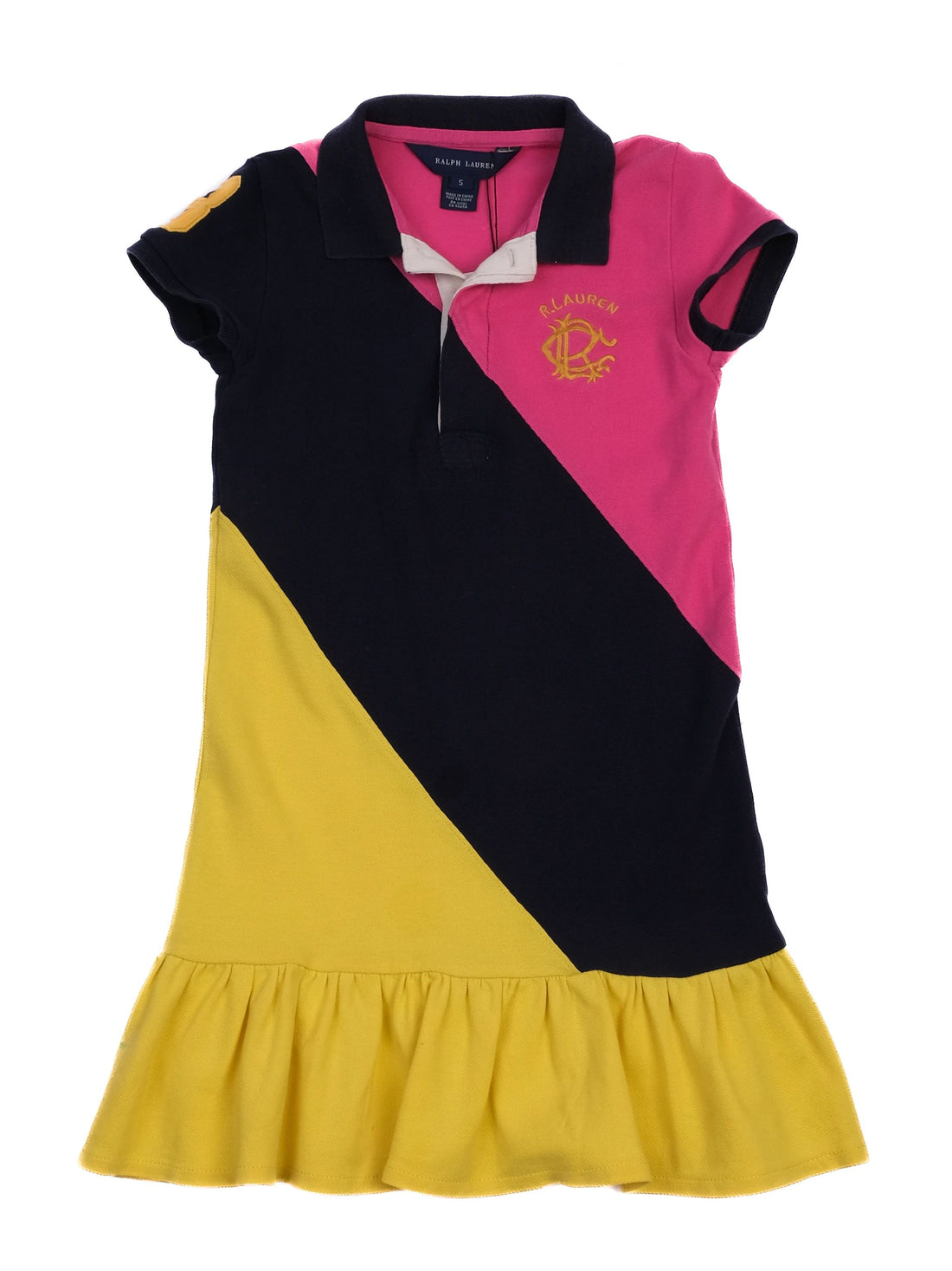 Excellent Ralph Lauren Kids Dress Color-Block Size 5 Elastane