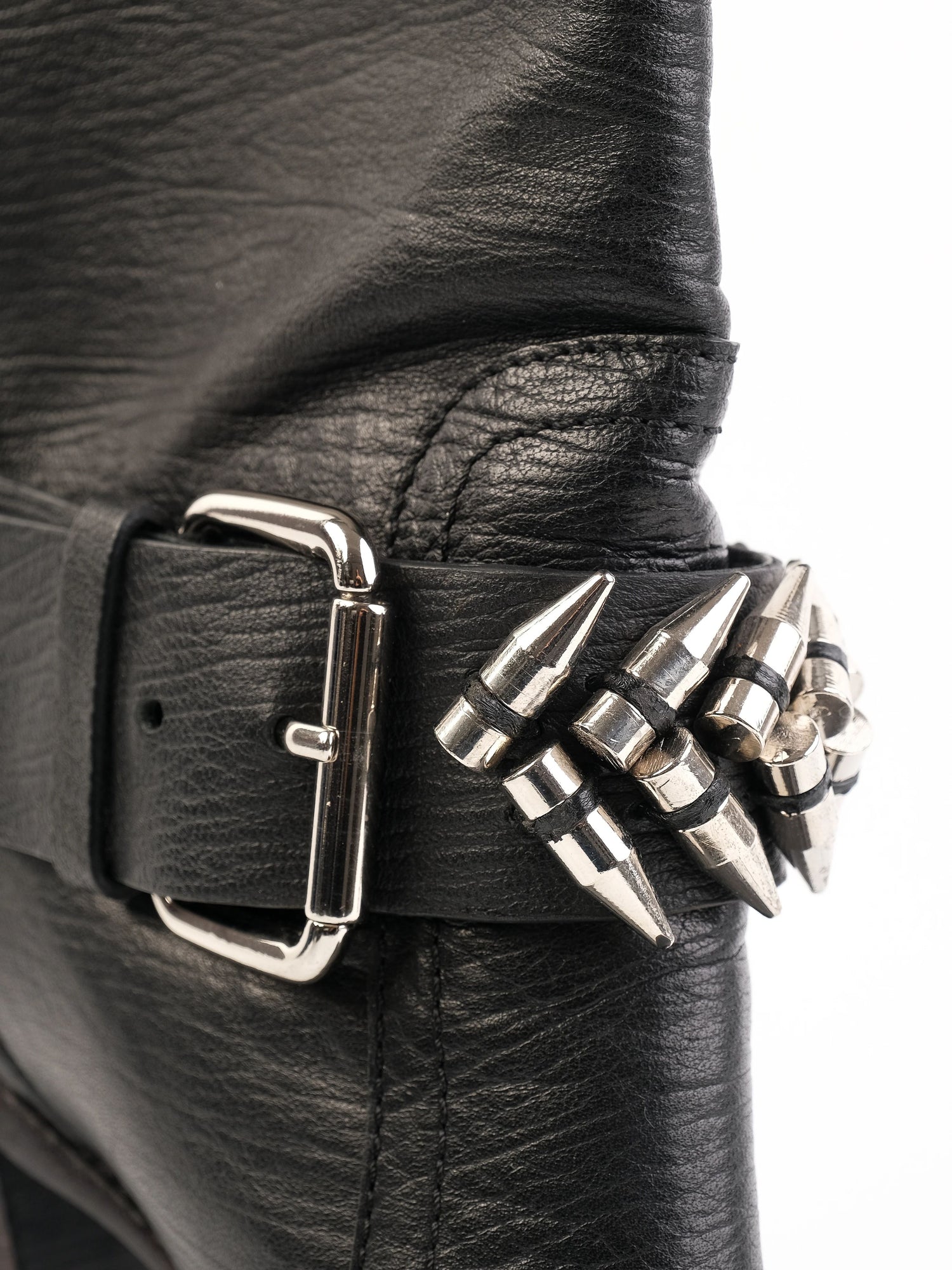 Excellent Gianmarco Lorenzi Black Leather High-Heeled Boots Size 38