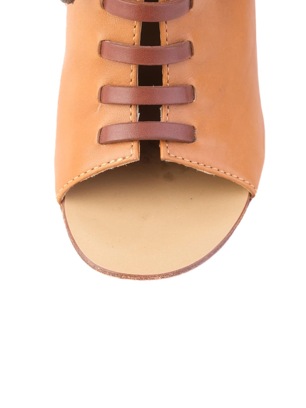Excellent Giuseppe Zanotti Orange Leather High-Heeled Ankle Boots Size 36.5