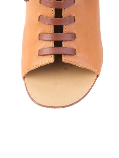 Excellent Giuseppe Zanotti Orange Leather High-Heeled Ankle Boots Size 36.5