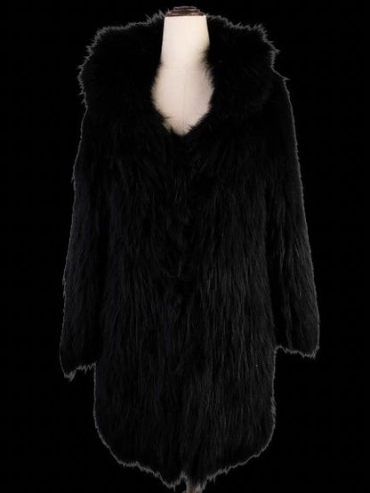 Excellent Isabel Marant Black Faux Fur Coat for Women