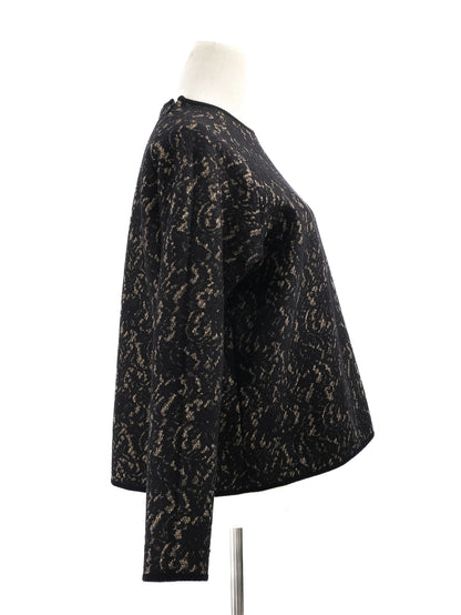 NEW N21 Black Wool Sweater Size M with Abstract Pattern