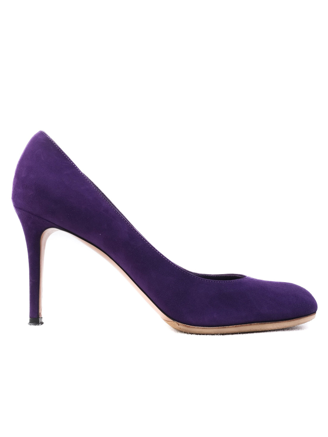Excellent Gianvito Rossi Purple Leather Stiletto Heels Size 39.5