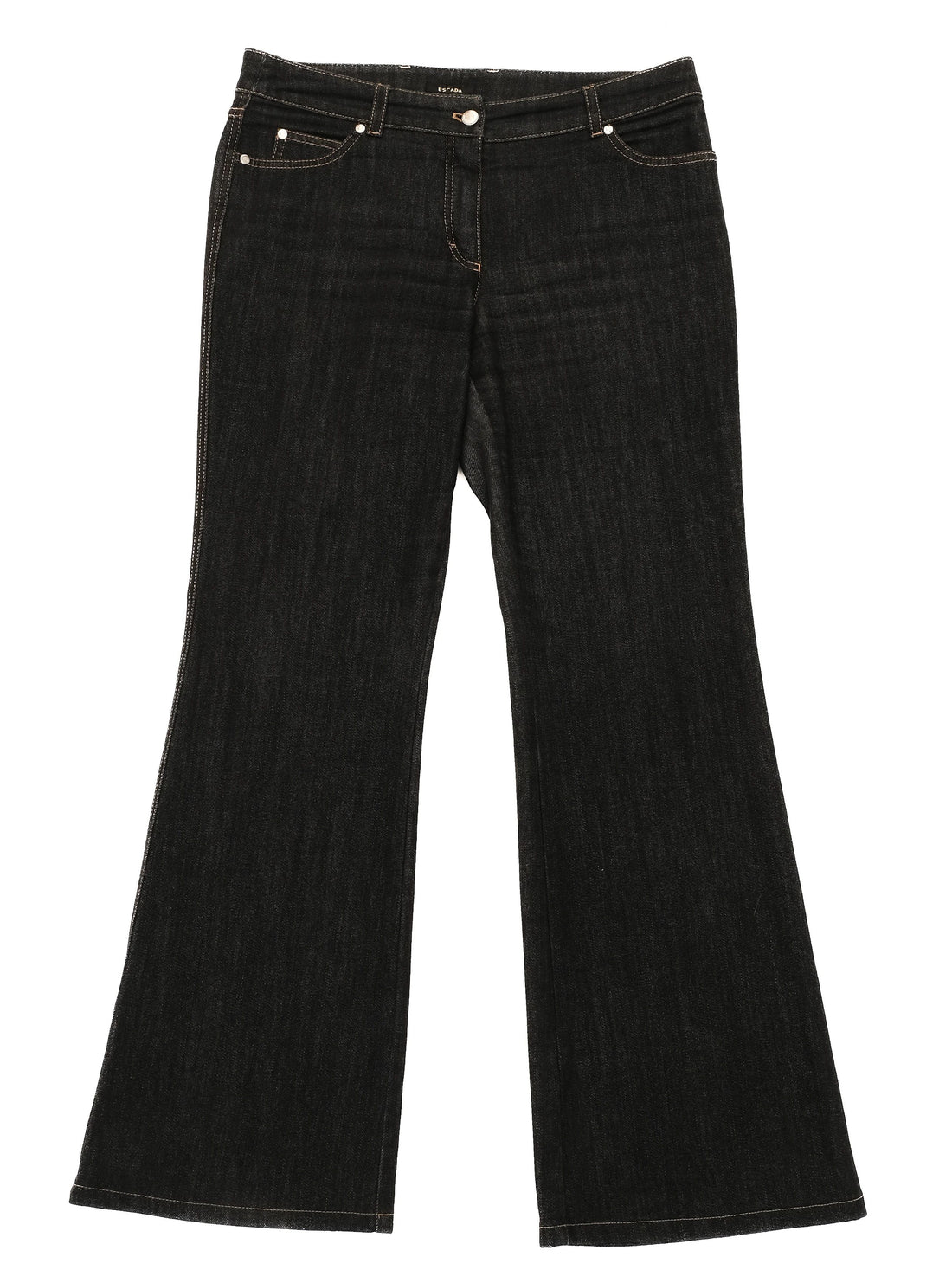 Excellent Escada Black Flare Jeans Size M Women&