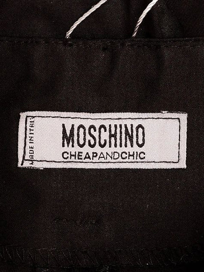 Excellent Moschino Black Cotton Pants Size L for Women
