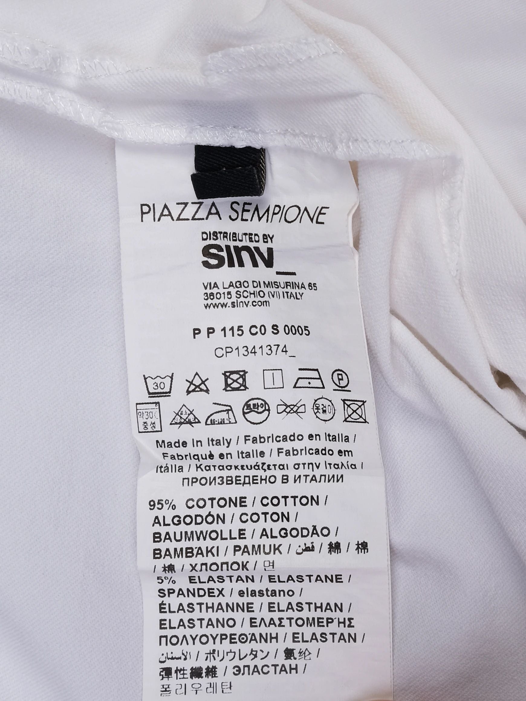 Piazza Sempione White Pants Size M Excellent Condition Made in Italy