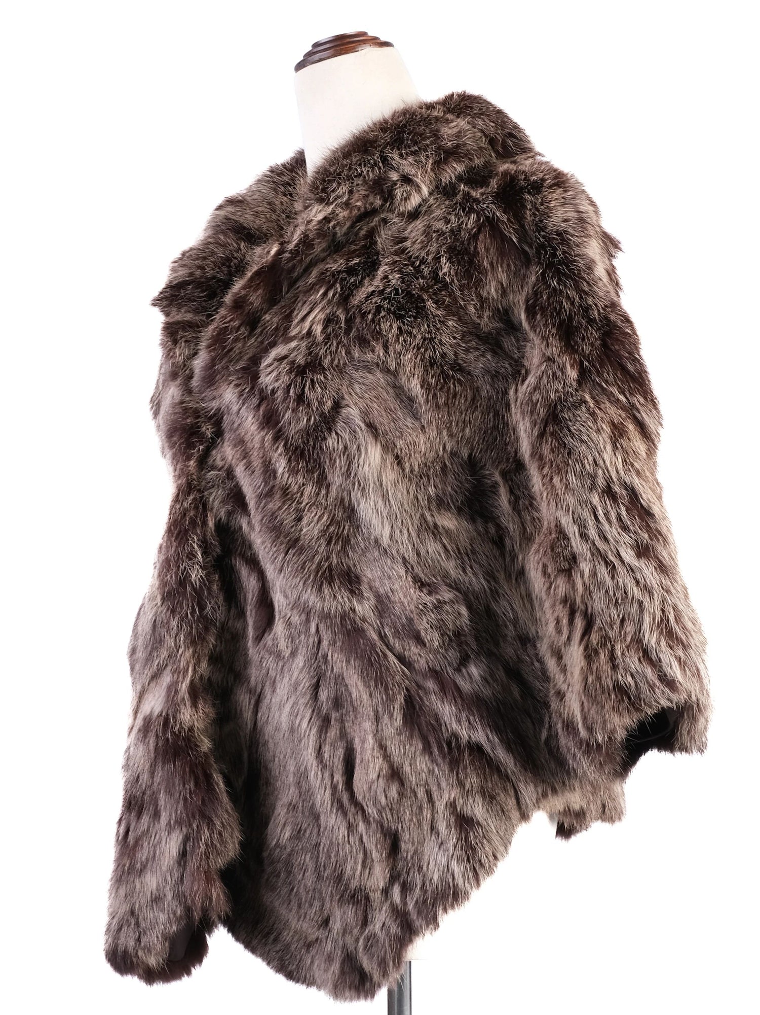 Trussardi Gray Fur Coat Excellent Condition WomenÕs Faux Leather