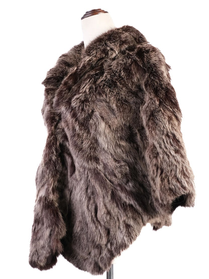 Trussardi Gray Fur Coat Excellent Condition WomenÕs Faux Leather