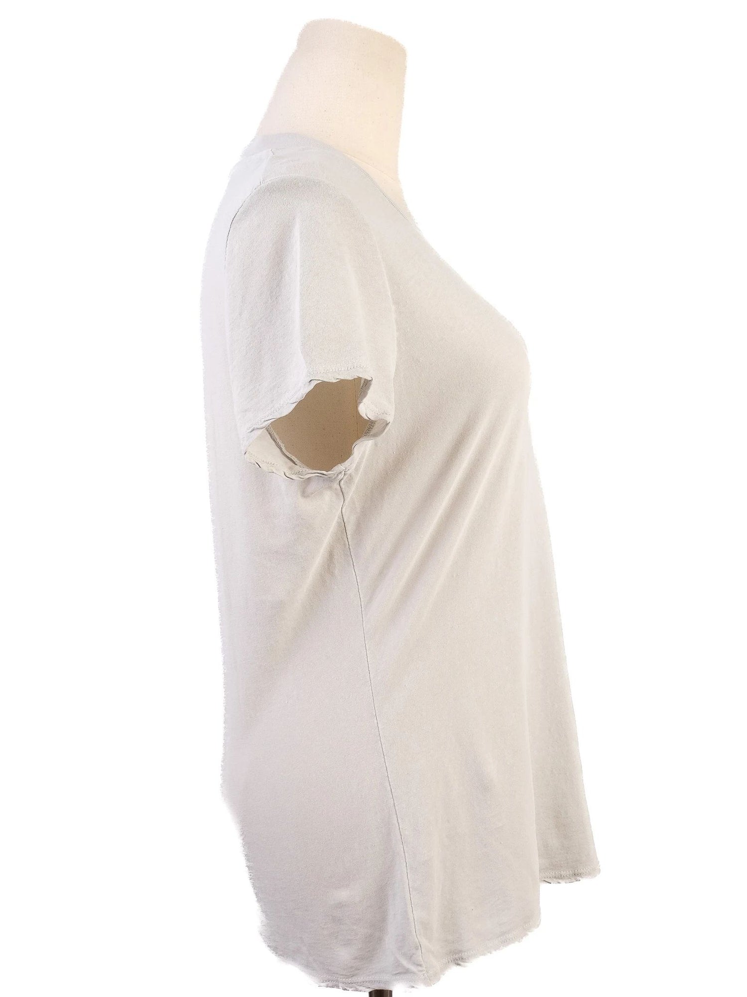 Excellent Standard James Perse Gray Cotton V-Neck T-Shirt Size S