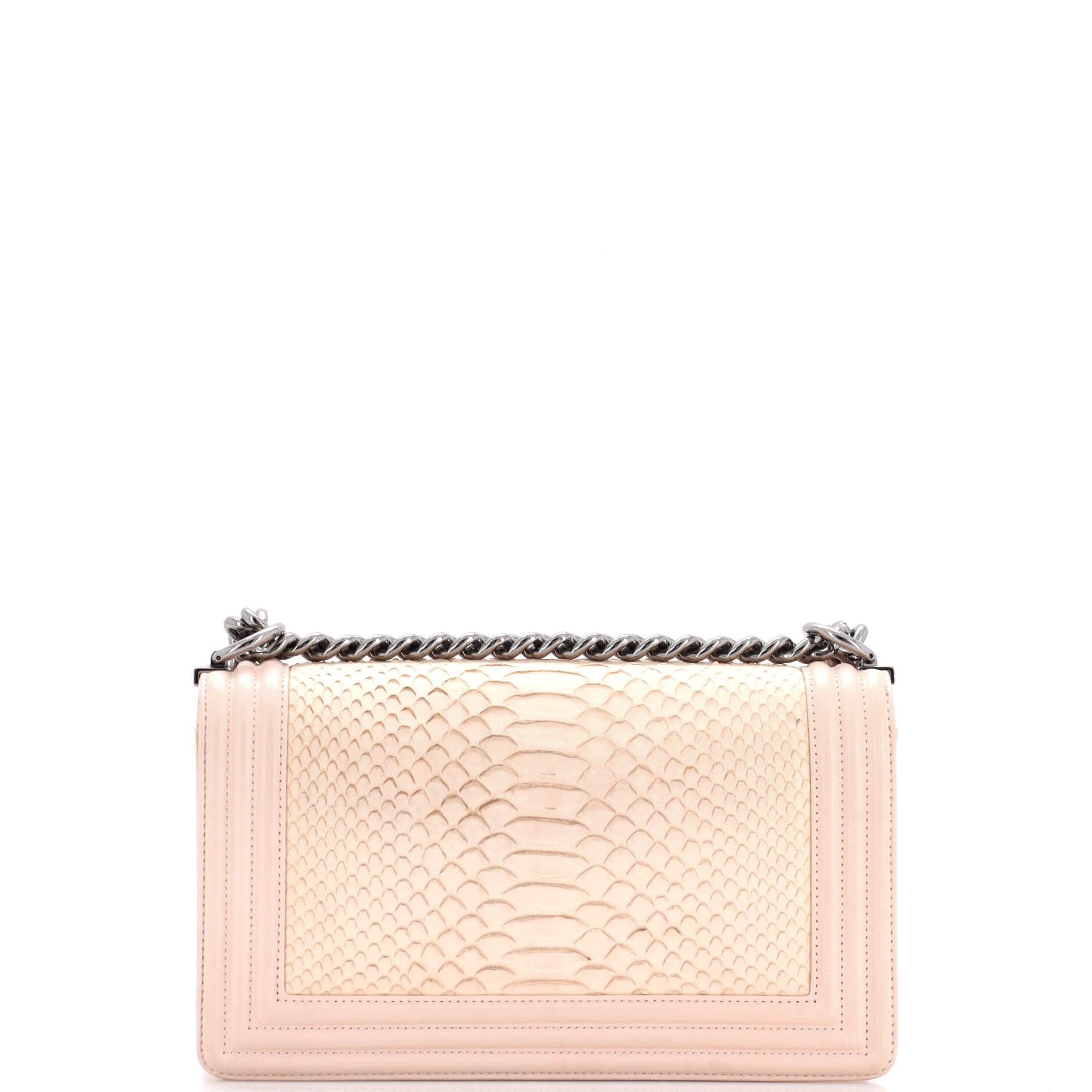 Chanel Boy Flap Bag Python Old Medium