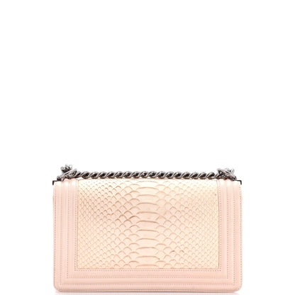 Chanel Boy Flap Bag Python Old Medium