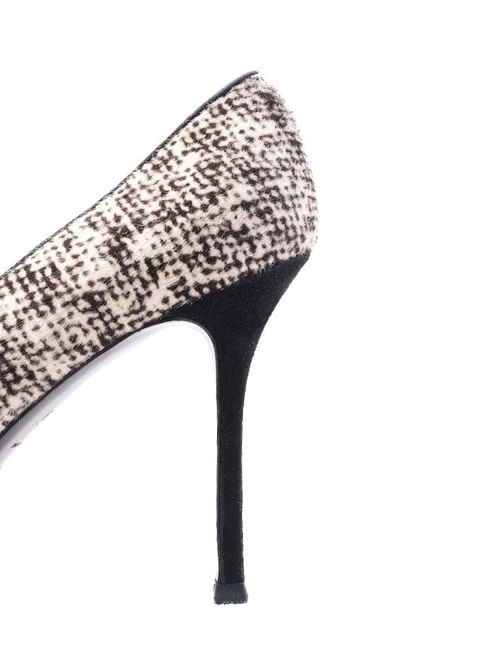 Excellent Yves Saint Laurent Black &amp; White High-Heeled Shoes Size 39