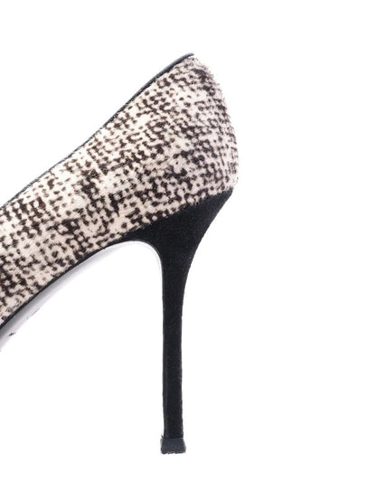 Excellent Yves Saint Laurent Black &amp; White High-Heeled Shoes Size 39