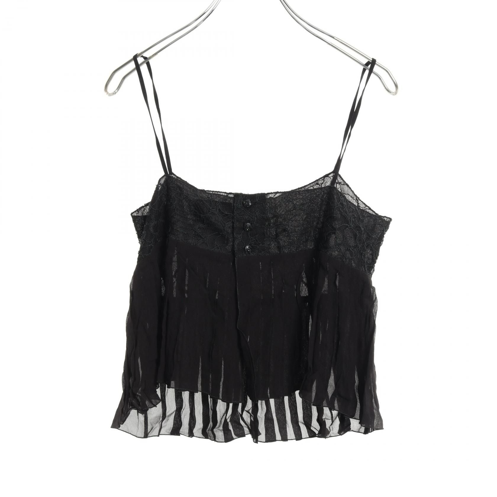 Chanel Black Race Camisole Silk P 22096w 03225