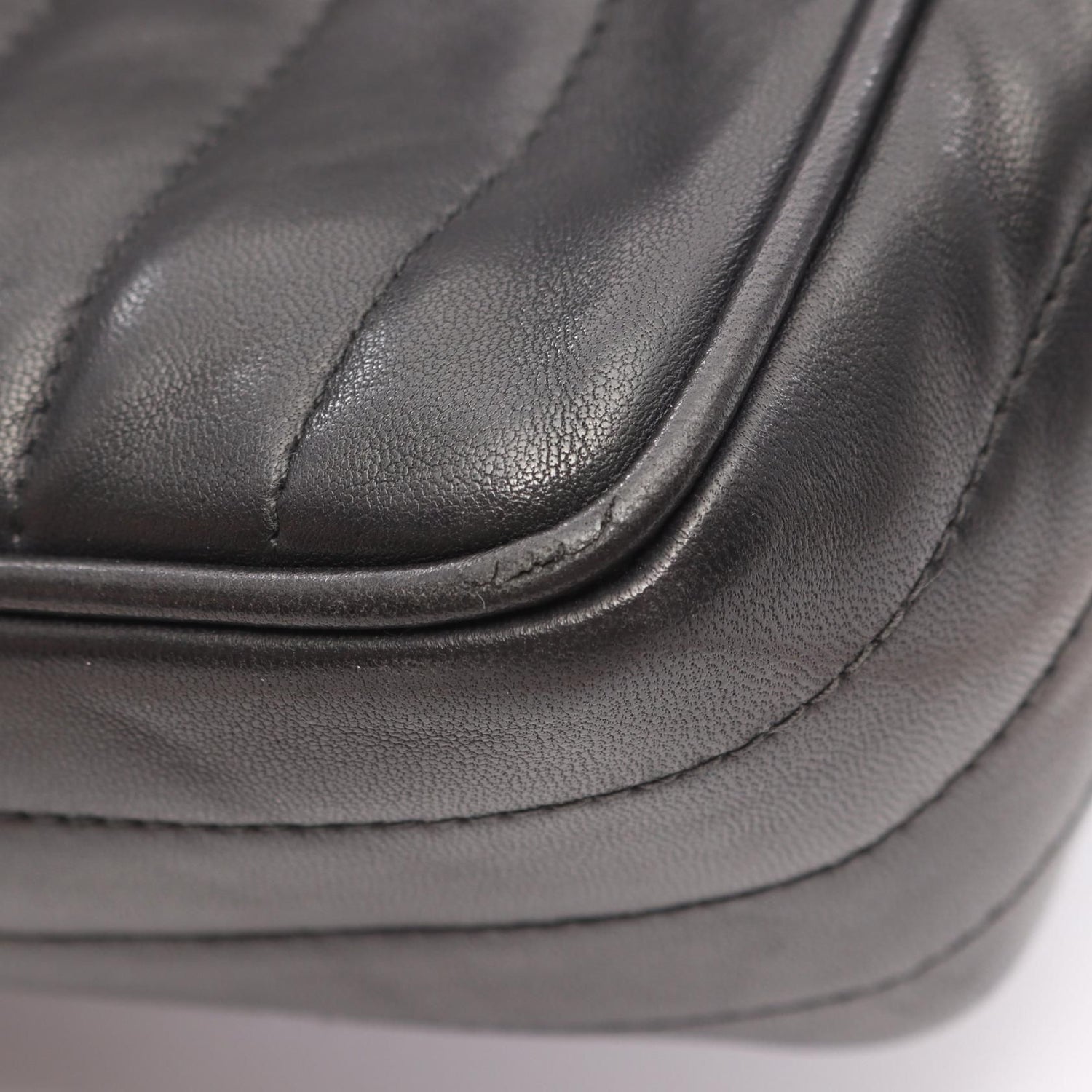 Chanel Gray Mademoiselle Shoulder Bag Lambskin (sheep Leather)