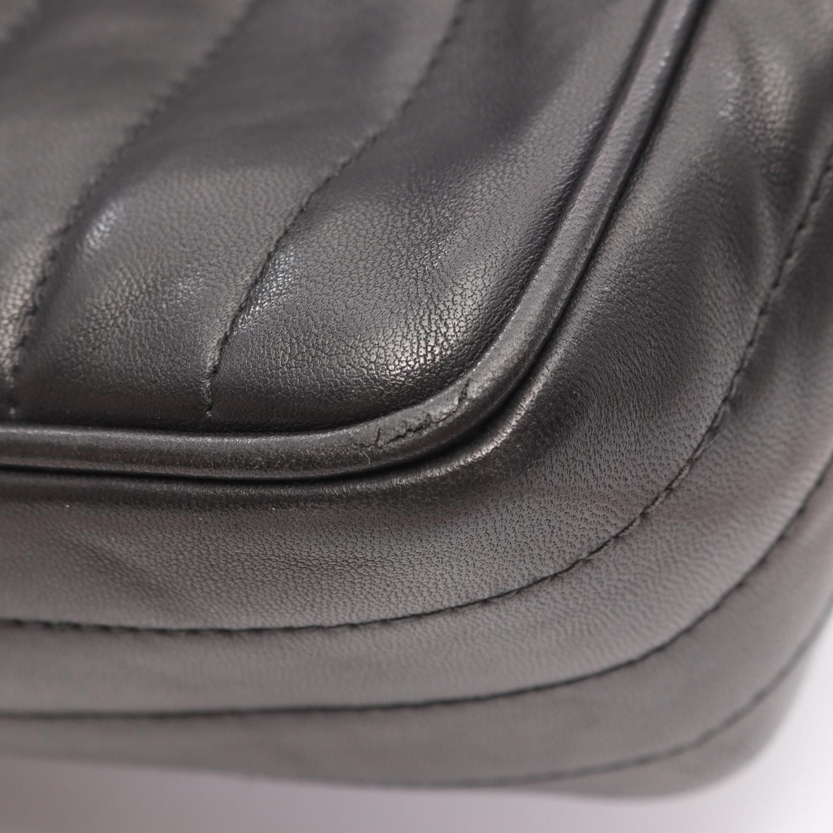 Chanel Gray Mademoiselle Shoulder Bag Lambskin (sheep Leather)