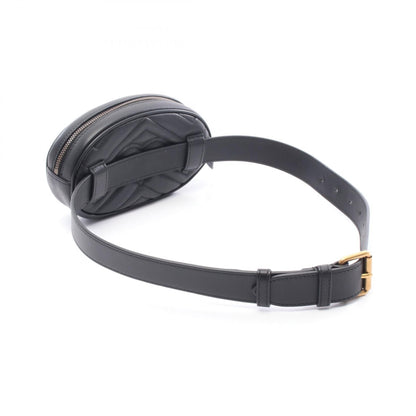 Gucci Gg Marmont Waist Bag Black Leather 476434