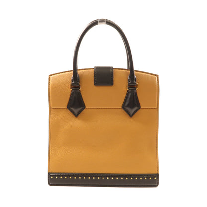 Louis Vuitton Cowhide Leather Studs Bicolor Hand-turn Shoulder Bag Beige Black Beige/black 2way Shoulder Bag M 51654