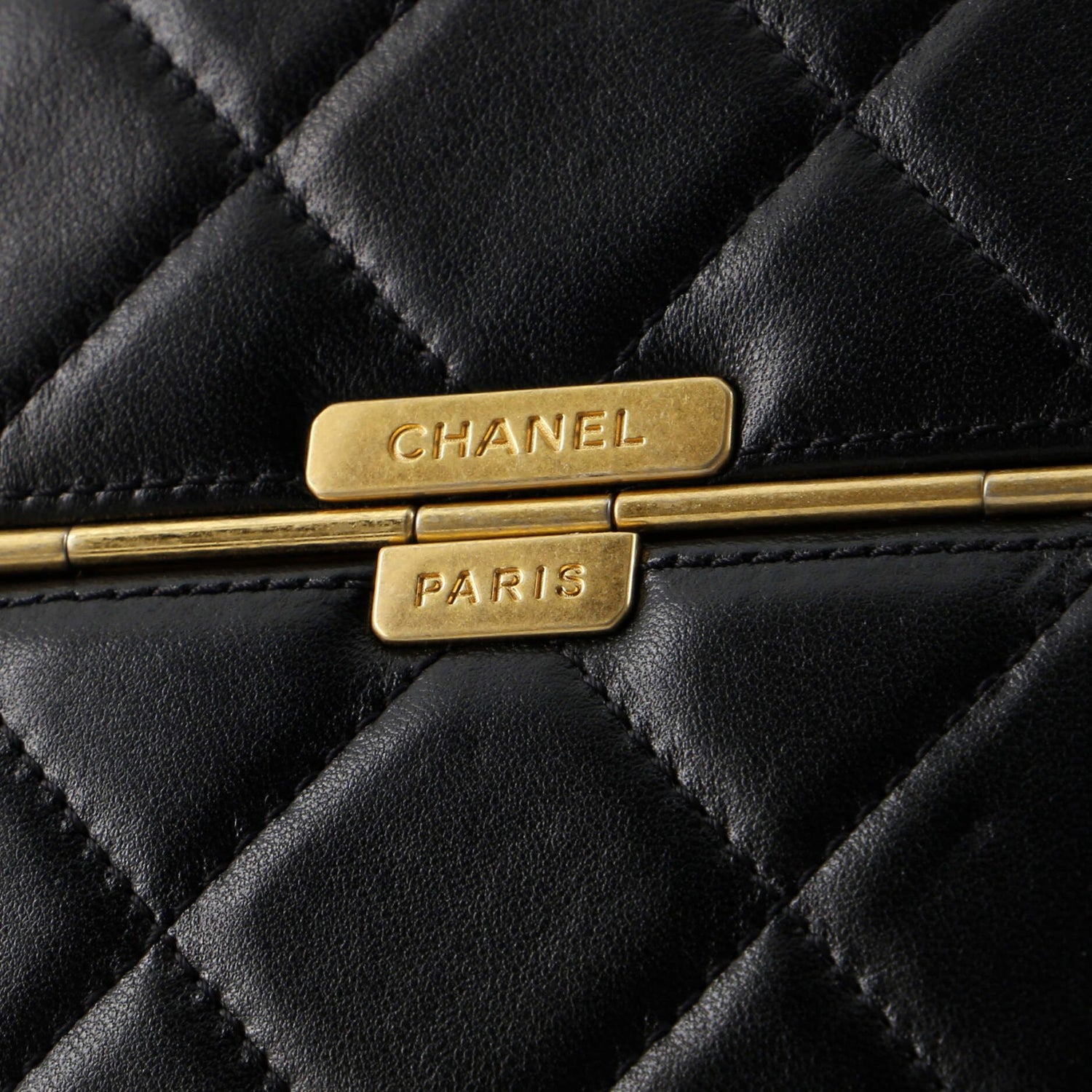 Chanel Diamond Lock Cc Phone Holder Crossbody Bag Quilted Lambskin Mini