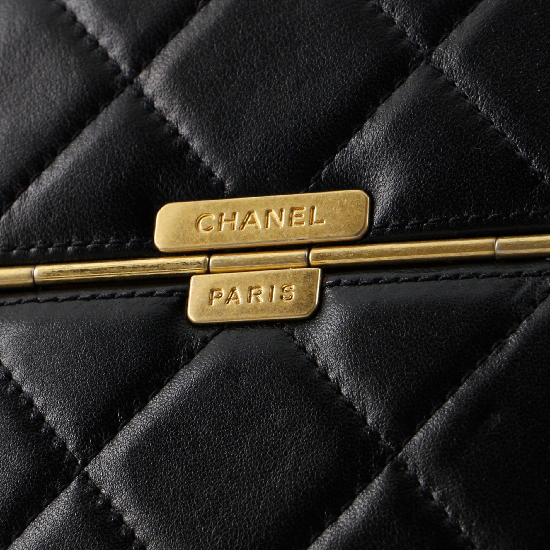 Chanel Diamond Lock Cc Phone Holder Crossbody Bag Quilted Lambskin Mini