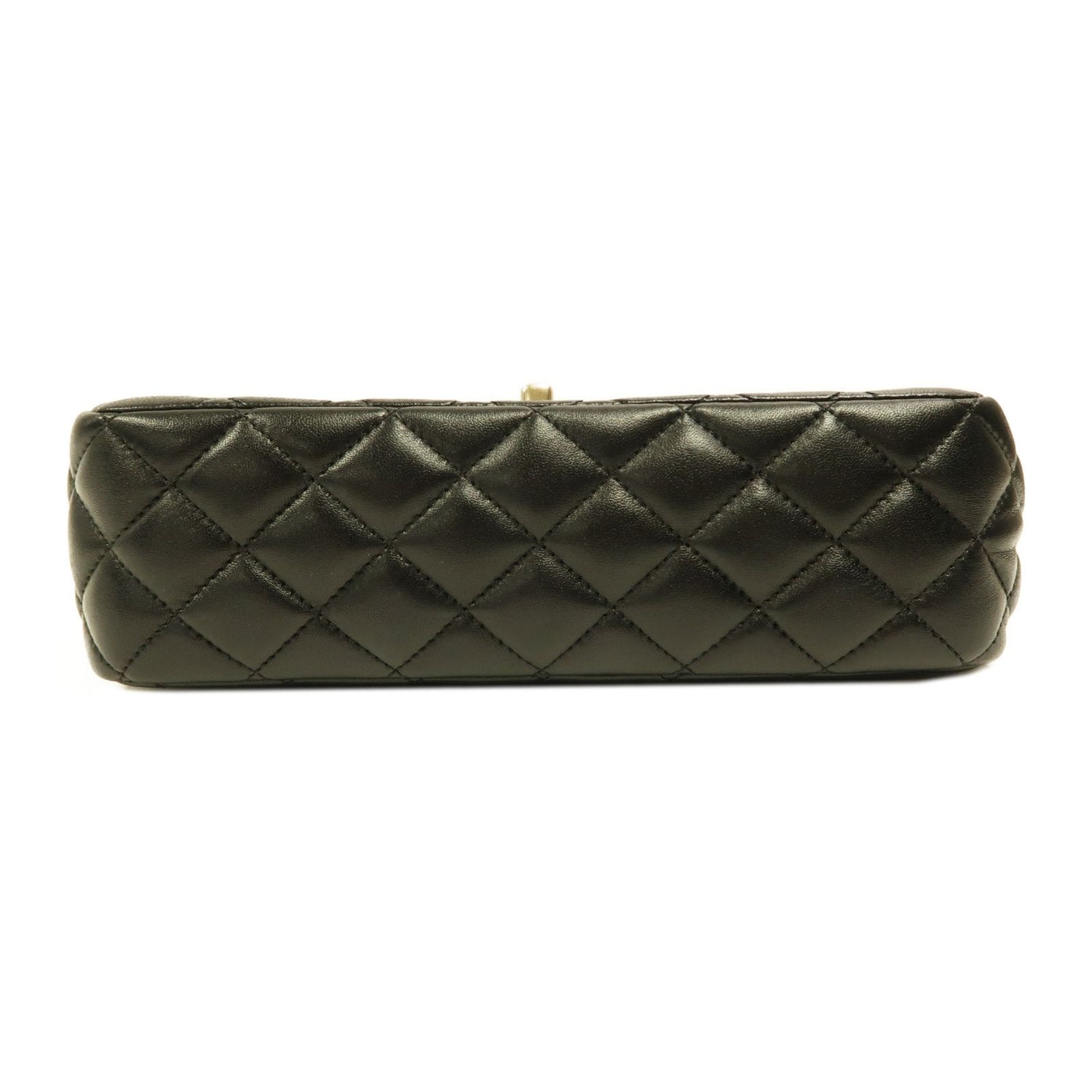 Chanel Black Sheepskin Leather Chain Shoulder Gold Leather Hand Grinded Shoulder And Back Bag Black 2way Shoulder