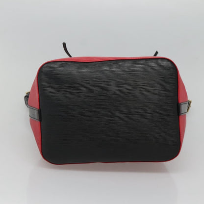 Louis Vuitton Epi Petit Noe Shoulder Bag Bicolor Black Red M 44017 Lv Auth