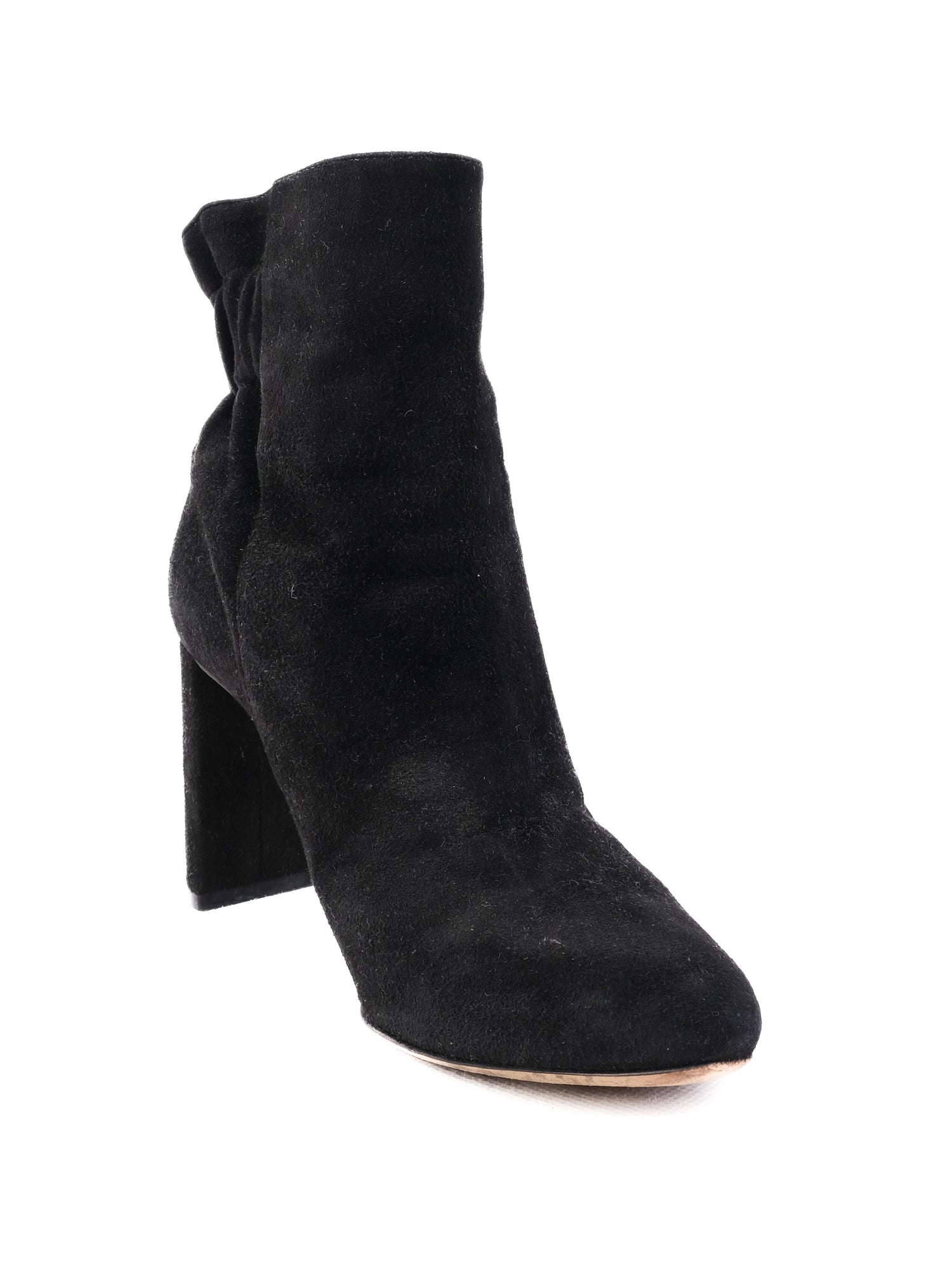 Dior Black Suede Ankle Boots Chunky Heel Size 36 Excellent Condition