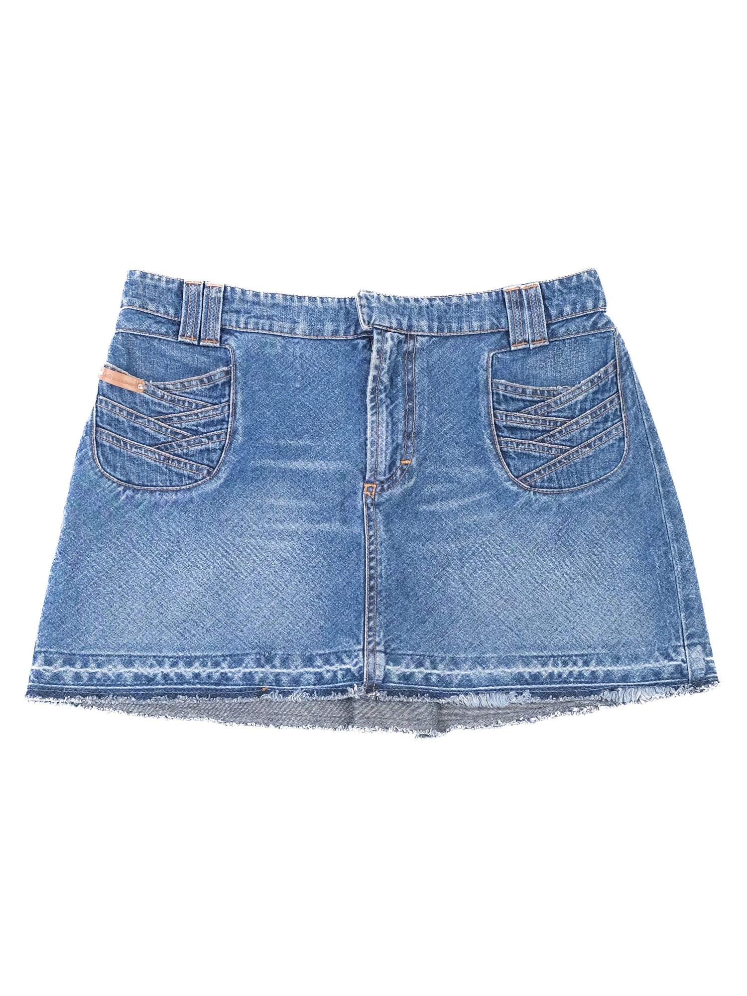 Excellent Dolce Gabbana Blue Denim Mini Skirt Size M