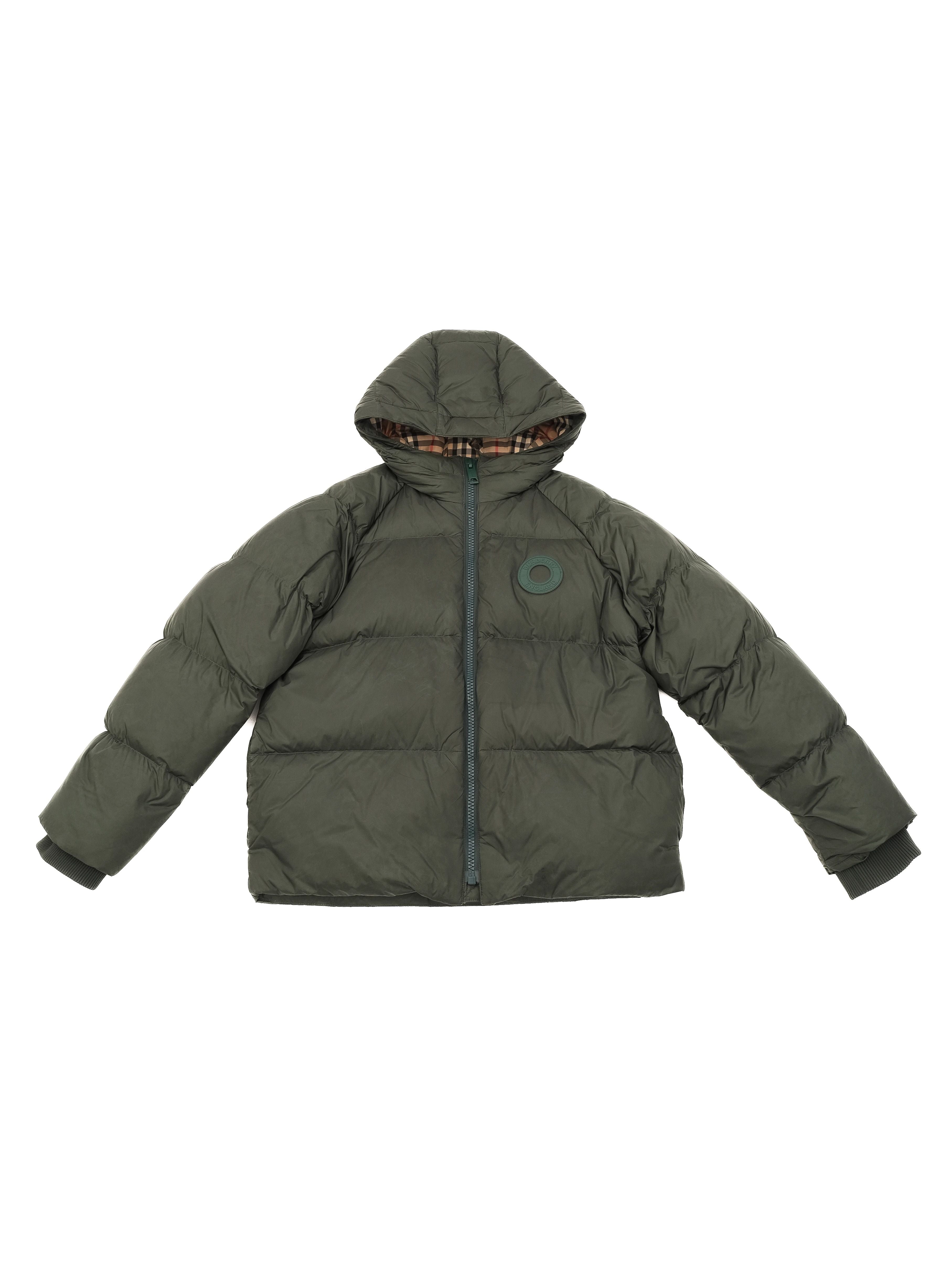 Perfect Burberry Green Puffer Jacket for Kids Size 14