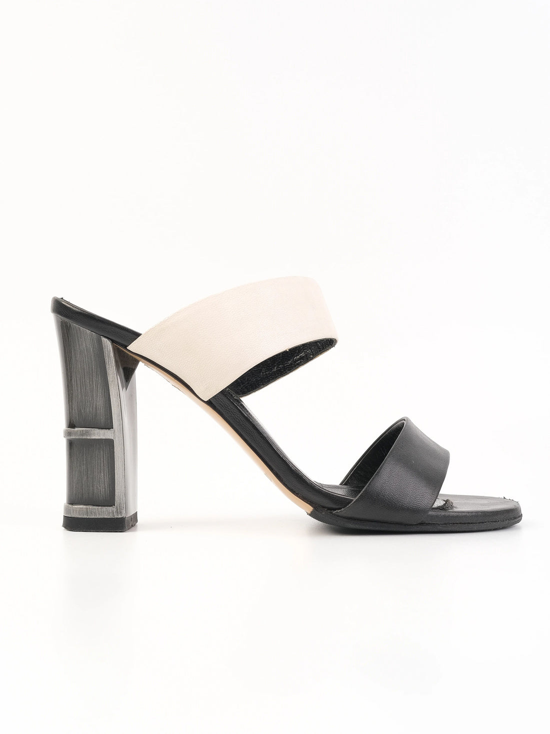 Excellent Nila&nila High-Heeled Black Leather Shoes Size 37