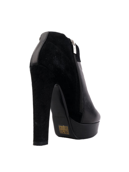 Good Antonio Biacci Black Leather Ankle Boots Size 37