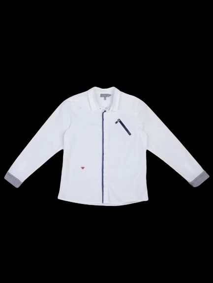 Excellent Dior White Cotton Long Sleeve Shirt for Kids Size 10