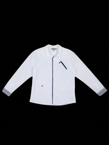 Excellent Dior White Cotton Long Sleeve Shirt for Kids Size 10