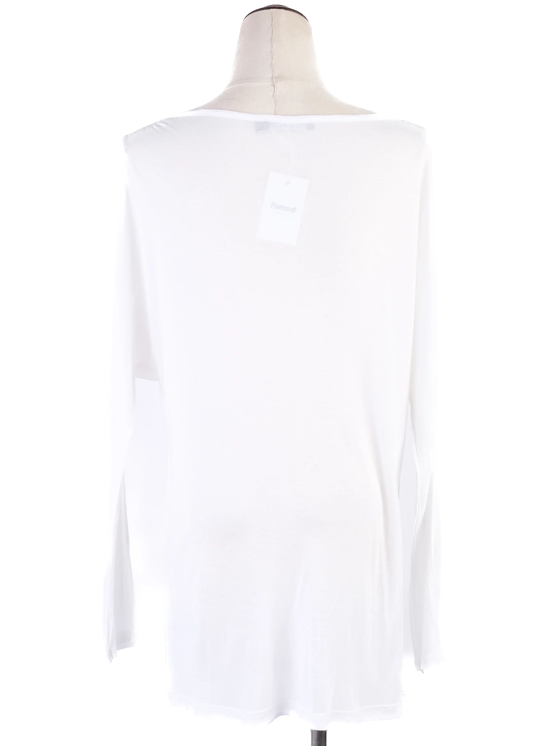 NEW Dolce Gabbana White Modal Off-Shoulder Blouse Size L