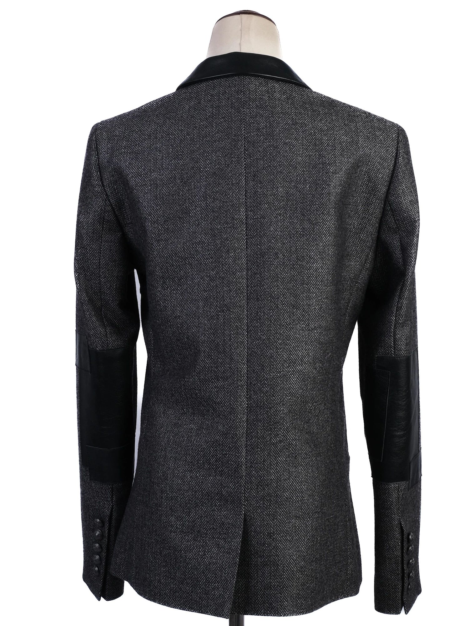 Excellent Zadig&amp;Voltaire Gray Wool Blazer with Black Collar Size N/A
