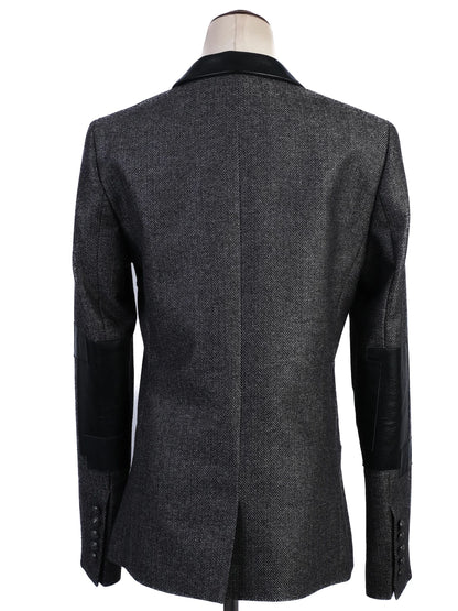 Excellent Zadig&amp;Voltaire Gray Wool Blazer with Black Collar Size N/A