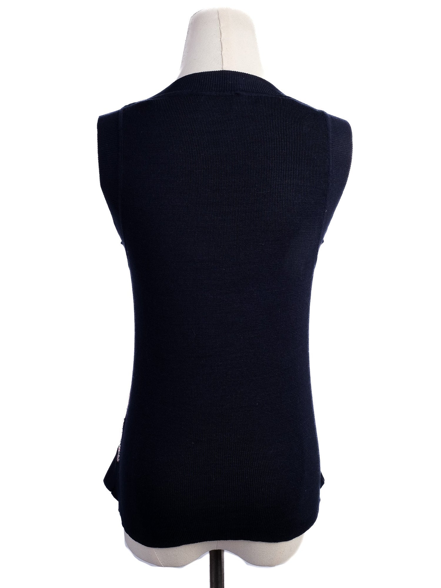 Excellent Red Valentino Sleeveless Top XS Combined Cotton Anchor Design