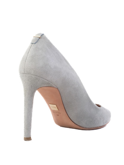 Hugo Boss Blue Leather High-Heeled Shoes Size 37 Excellent Condition