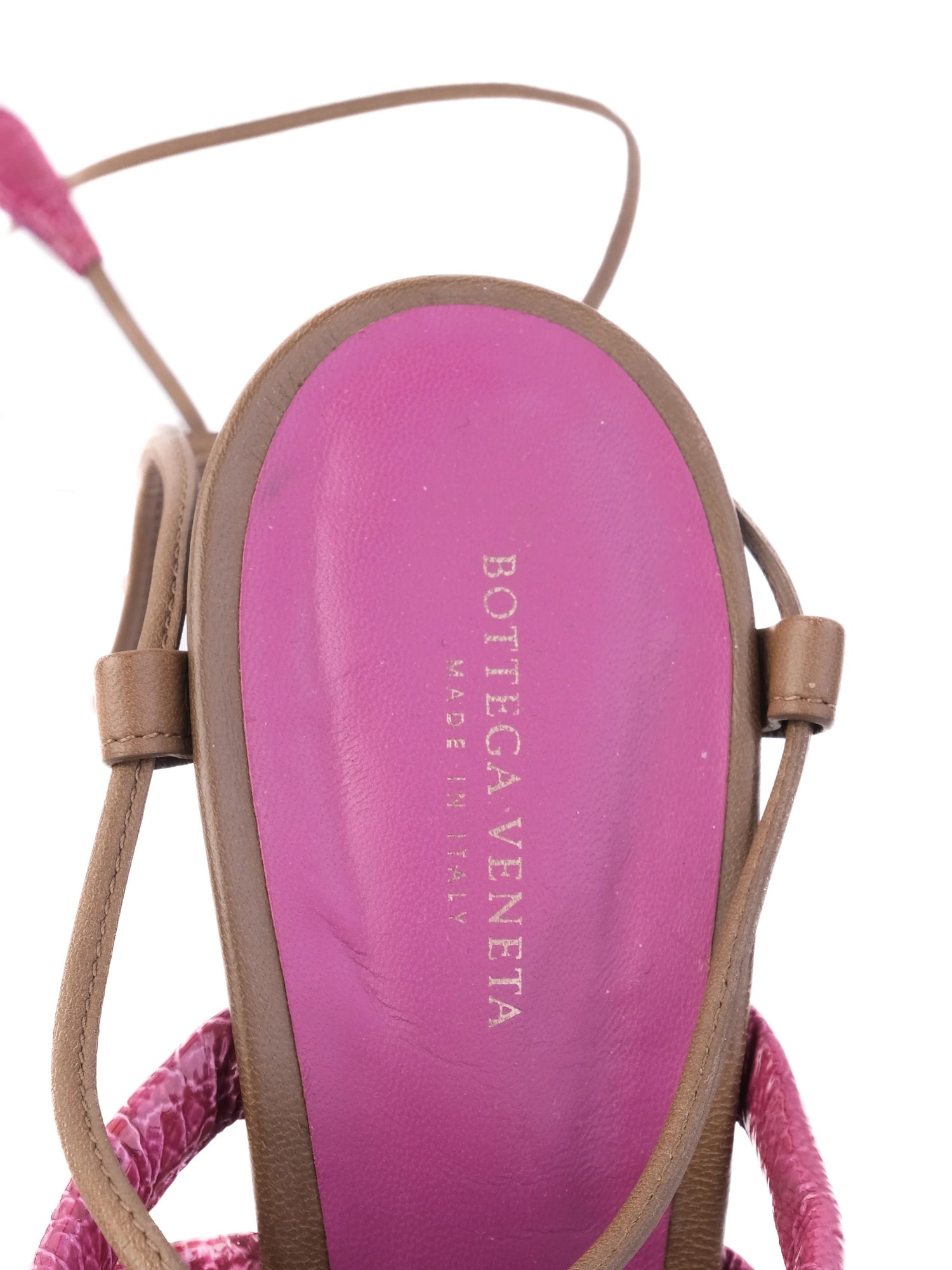 Perfect Bottega Veneta Purple Leather High-Heeled Sandals