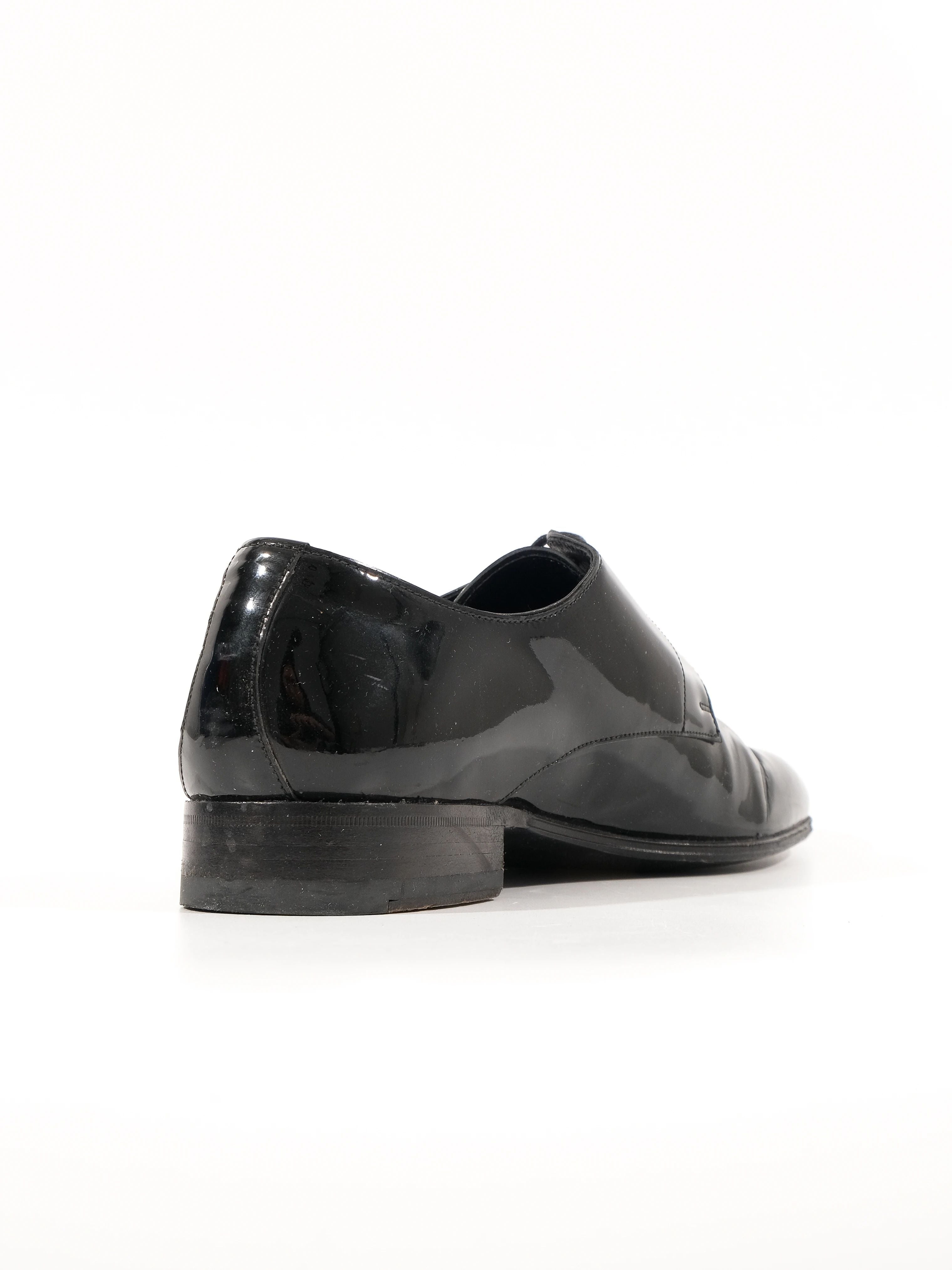 Excellent Valentino Black Patent Leather Dress Shoes Size 41