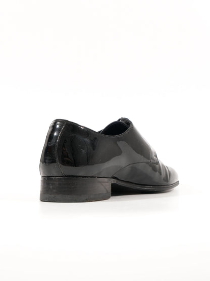 Excellent Valentino Black Patent Leather Dress Shoes Size 41