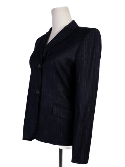 NEW Black Wool of Lana WomenÕs Blazer Size S - Pinstripe Design