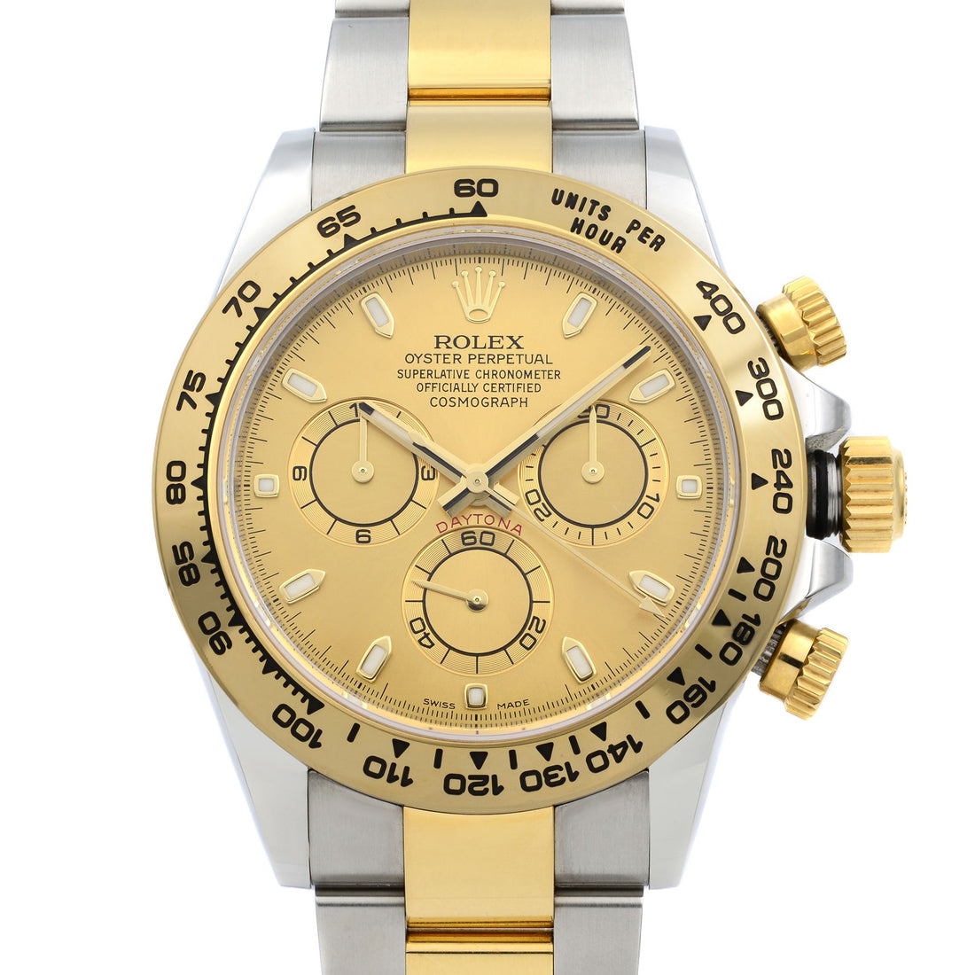 Rolex Daytona Steel 18K Yellow Gold Champagne Dial Mens Automatic Watch 116503